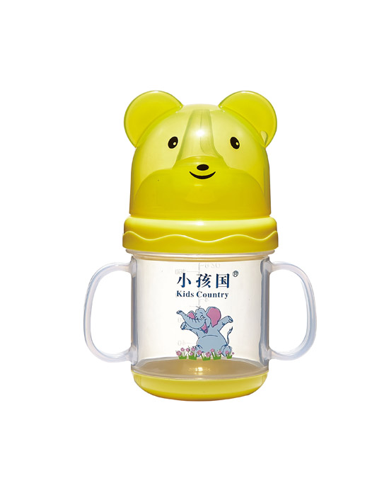 小孩国道达尔小熊双色学饮杯黄色180ML.jpg