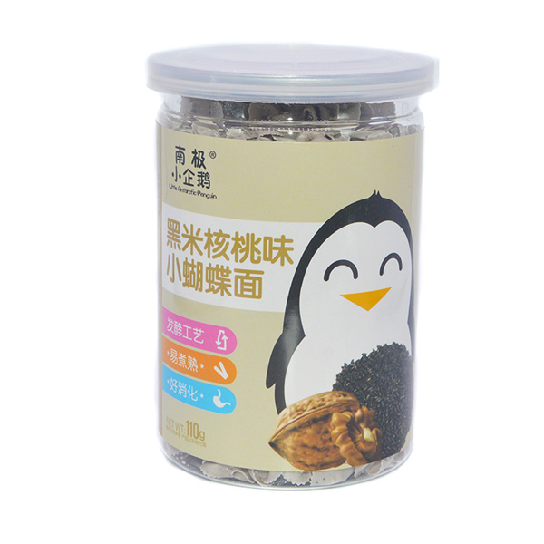 南极小企鹅蝴蝶面黑米核桃味新品罐装.jpg