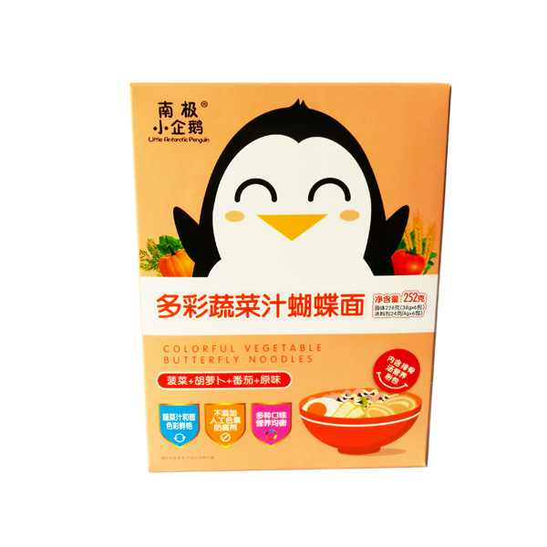 南极小企鹅多彩果蔬汁蝴蝶面（菠菜+胡萝卜+番茄+原味）.jpg