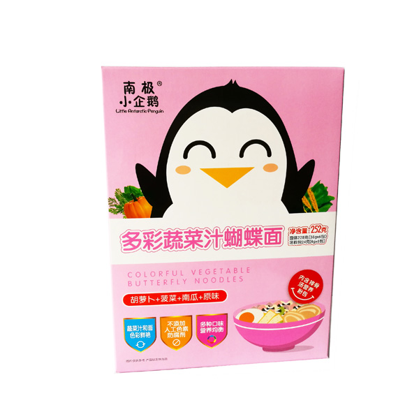 南极小企鹅多彩果蔬汁蝴蝶面（胡萝卜+菠菜+南瓜+原味）.jpg