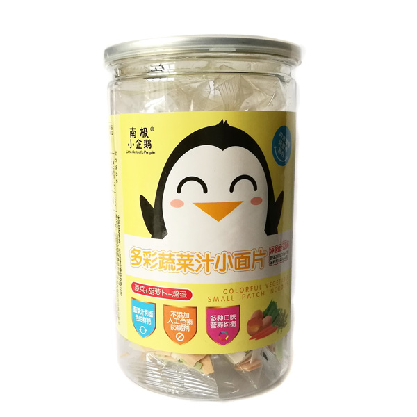 南极小企鹅多彩果蔬汁小面片（甜菜+胡萝卜+鸡蛋）.jpg