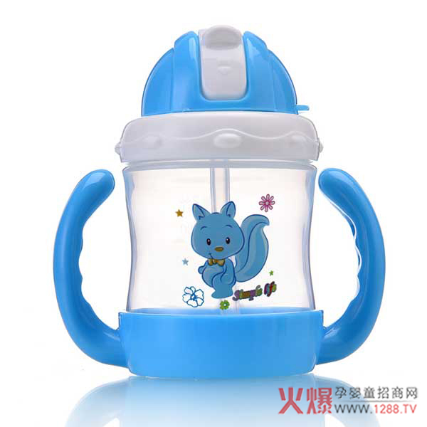 邦贝小象卡通学饮杯-蓝色狐狸.jpg