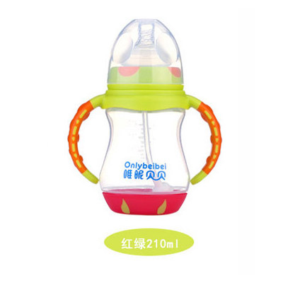 唯昵贝贝WA49宽口双色PP奶瓶210ml红绿.jpg