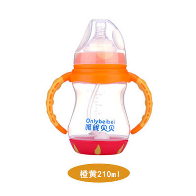 唯昵贝贝WA49宽口双色PP奶瓶橙黄210ml.jpg