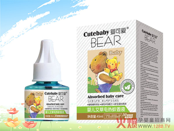 婴可爱婴儿艾草电热蚊香液1瓶45ml.jpg