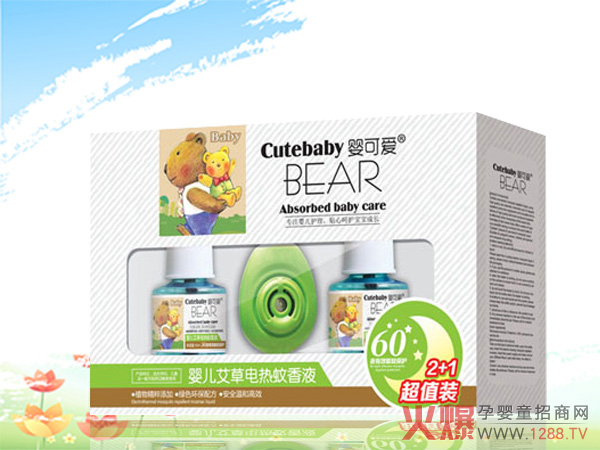 婴可爱婴儿艾草电热蚊香液2瓶.jpg