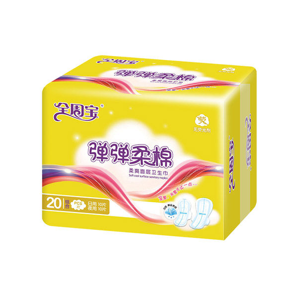 全周宝弹弹柔棉柔爽面层卫生巾网面20片.jpg