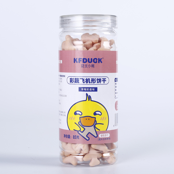功夫小鸭彩蔬飞机形饼干 草莓奶昔味.jpg