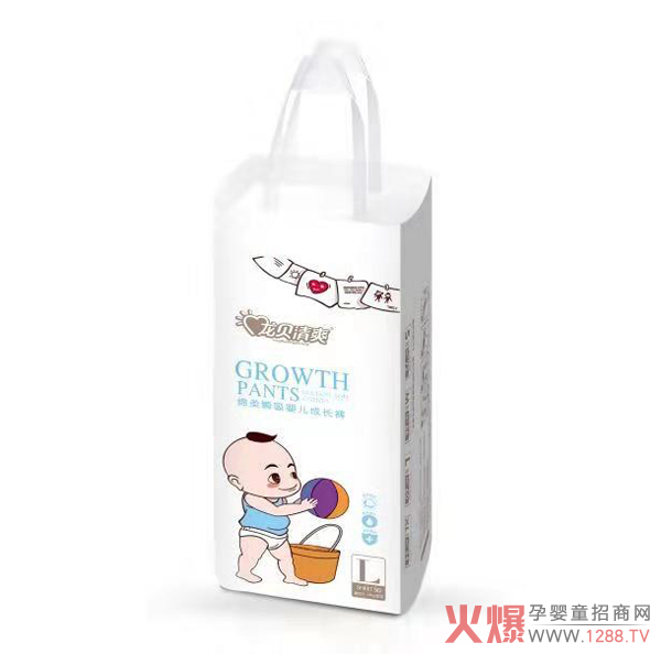 龙贝清爽婴儿成长裤L码.jpg