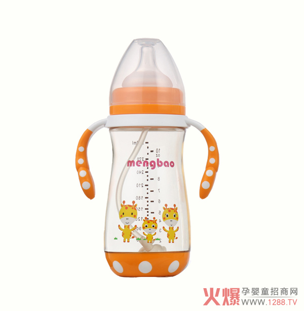盟宝防摔底座PPSU奶瓶-橙色300ml.jpg
