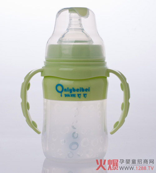 唯昵贝贝宽口硅胶奶瓶160ml绿色.jpg