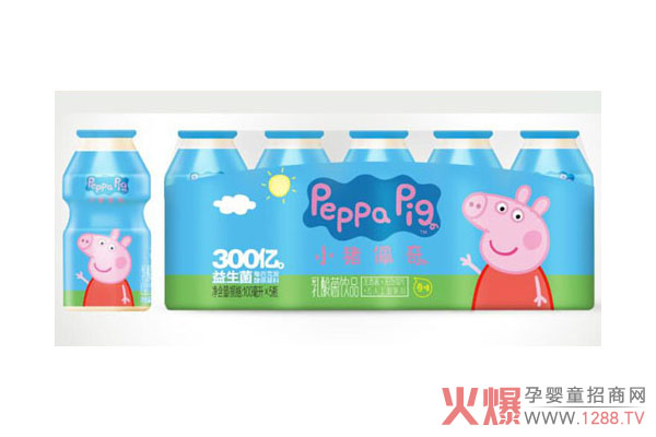 小猪佩奇乳酸菌饮品原味6瓶装.jpg