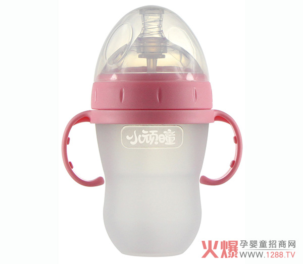 小顽?广口硅胶奶瓶粉色.jpg