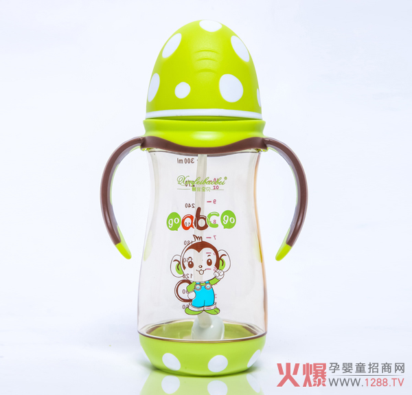 馨菲宝贝PPSU宽口径奶瓶-感温刻度绿色300ml.jpg