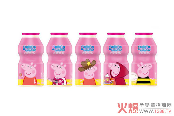 小猪佩奇乳酸菌饮品草莓味5瓶装.jpg