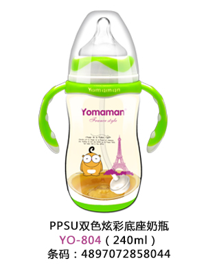 优秀妈咪PPSU双色炫彩底座奶瓶绿色240ml.jpg