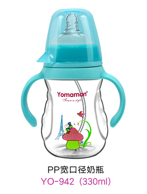 优秀妈咪PP宽口径奶瓶蓝色330ml.jpg