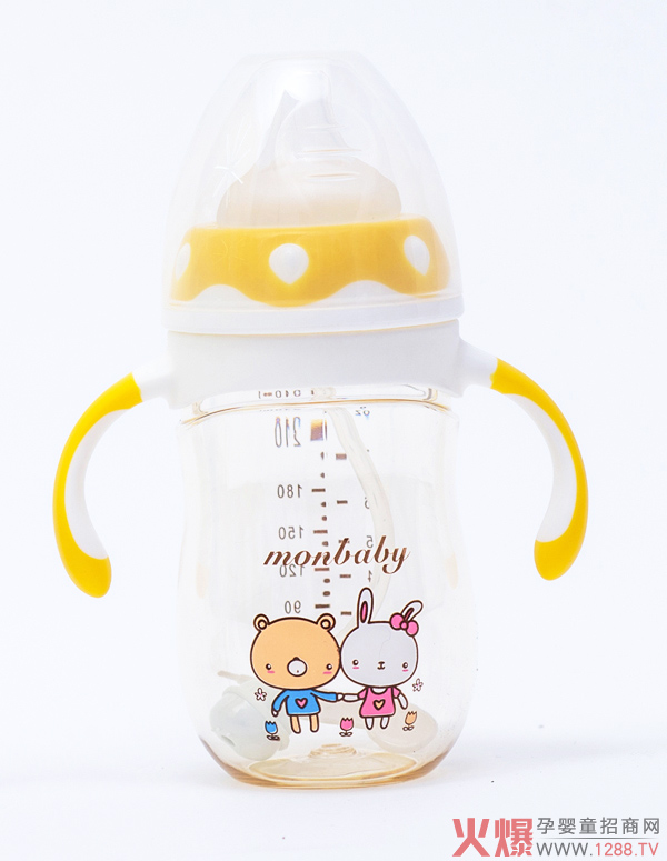 盟宝企鹅型PPSU奶瓶-黄色210ml.jpg