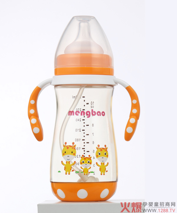 盟宝防摔底座PPSU奶瓶-橙色300ml.jpg