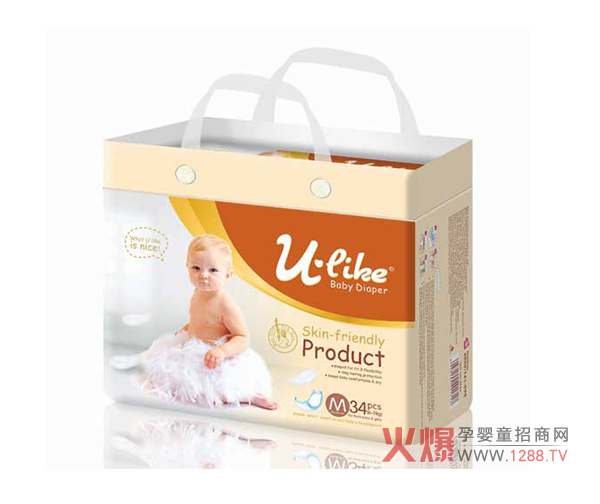 U-LIKE婴儿纸尿片M码34片.jpg