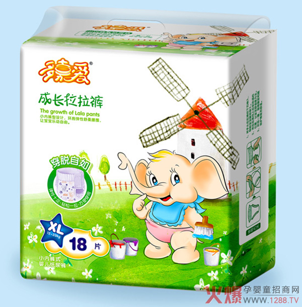 多嘉爱成长拉拉裤XL码18片.jpg