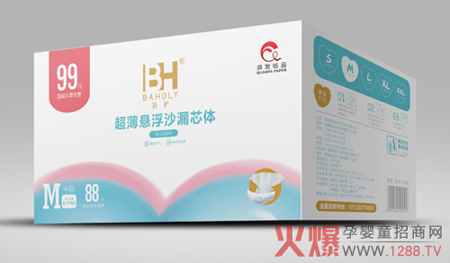 佰护超薄悬浮沙漏芯体纸尿裤彩箱M码88片.jpg