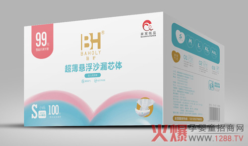 佰护超薄悬浮沙漏芯体纸尿裤彩箱S码100片.jpg
