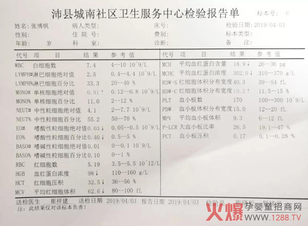 关爱“贫血”公益活动 江苏沛县张寨阳光母婴站1.jpg
