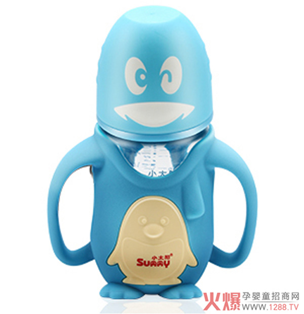 小太阳可爱企鹅宽口径防摔玻璃奶瓶260ML.jpg