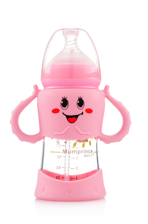 妈咪王子宽口晶钻玻璃自动吸卡通奶瓶200ml 粉色.jpg