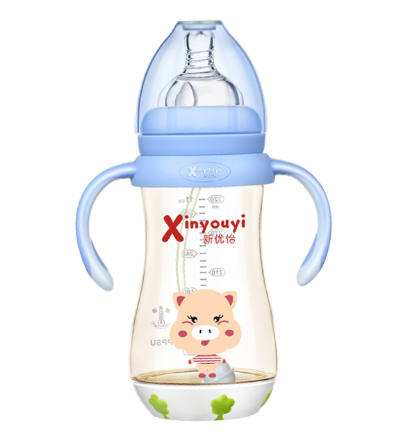 新优怡PPSU奶瓶300ml 小猪 蓝色.jpg