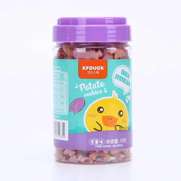 功夫小鸭马铃薯动物形饼干-紫薯味.JPG