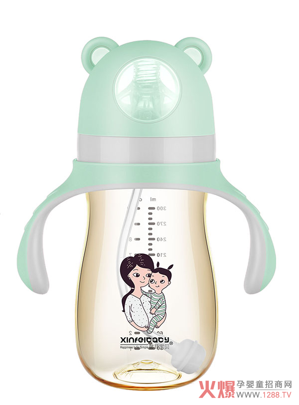馨菲宝贝超宽口径PPSU奶瓶300ml绿色.jpg