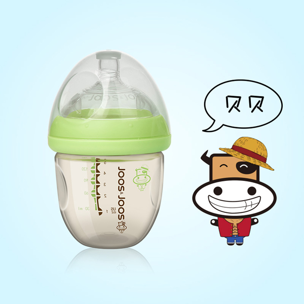 吉子天然母乳PPSU奶瓶 180ml 嫩绿色（贝贝）.jpg