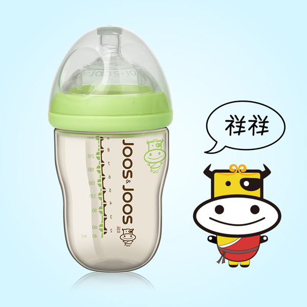 吉子天然母乳PPSU吸管奶瓶 260ml 嫩绿色（祥祥）.jpg