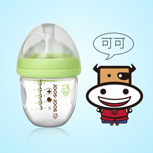 吉子天然母乳玻璃奶瓶 160ml 嫩绿（可可）.jpg