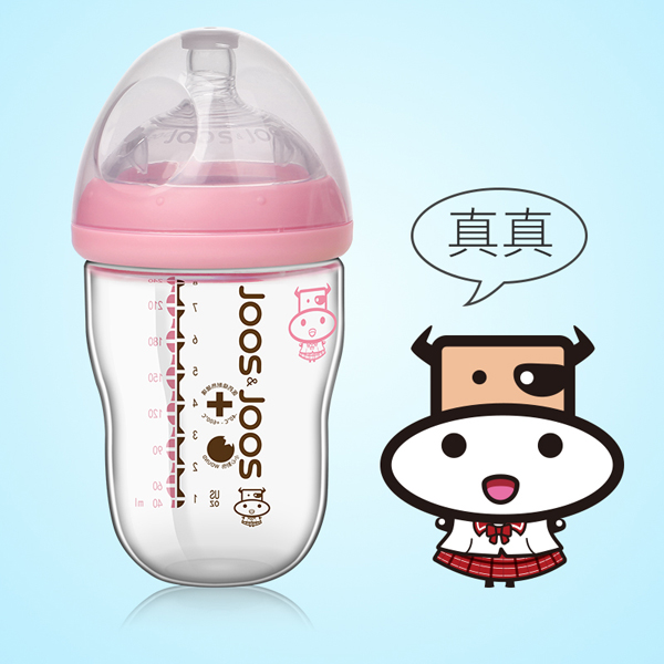 吉子天然母乳玻璃奶瓶 240ml 粉色（真真）.jpg