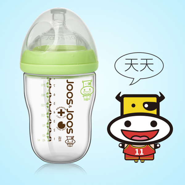 吉子天然母乳玻璃奶瓶 240ml 嫩绿（天天）.jpg