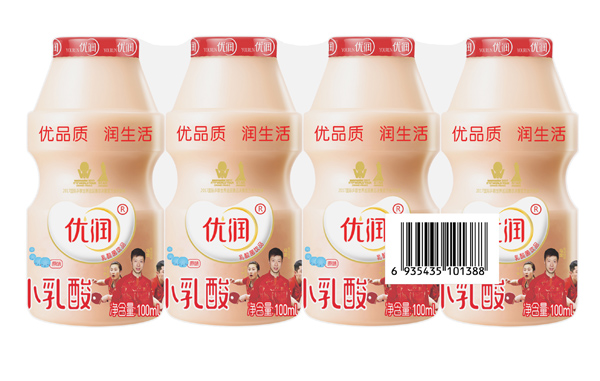 优润乳酸菌饮品 100ml 小乳酸 瓶标.jpg