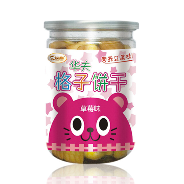 智慧熊华夫格子饼干 草莓味.jpg