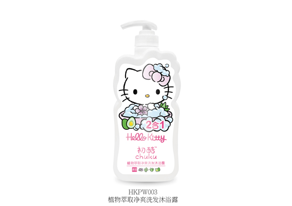 Hello Kitty初酷植物萃取净爽洗发沐浴露 400ml.jpg