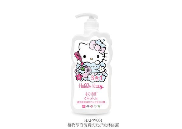 Hello Kitty初酷植物萃取清爽洗发护发沐浴�?400ml.jpg