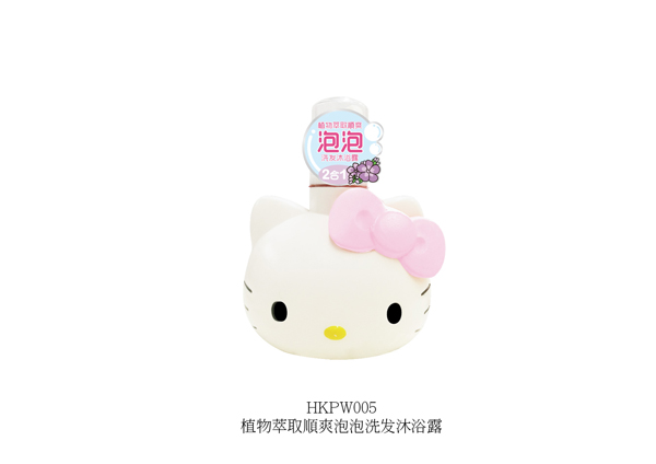 Hello Kitty初酷植物萃取顺爽泡泡洗发沐浴�.jpg