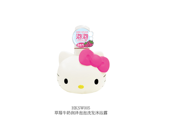 Hello Kitty初酷草莓牛奶润泽泡泡洗发沐浴�.jpg