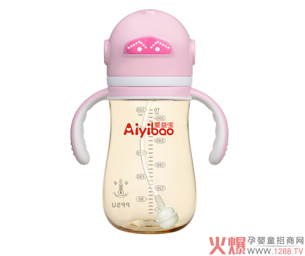 爱益宝宽口机器人型PPSU奶瓶 粉色.jpg