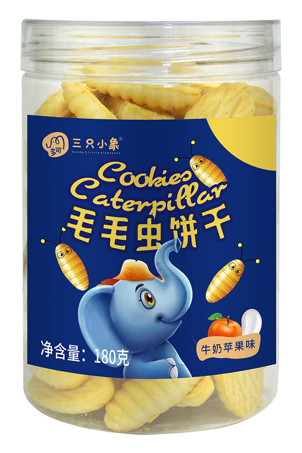 多可三只小象毛毛虫饼干 牛奶苹果味.jpg