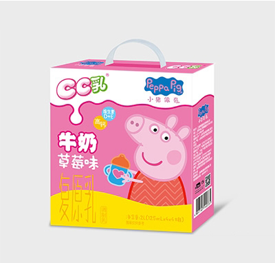 小猪佩奇CC乳复原乳调制乳草莓味125ml×16.jpg