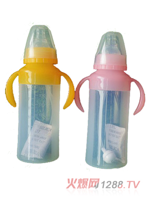 贝晨标口直身硅胶奶瓶240ml