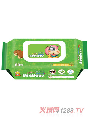 金贝柔山竹薄荷婴儿湿巾80片