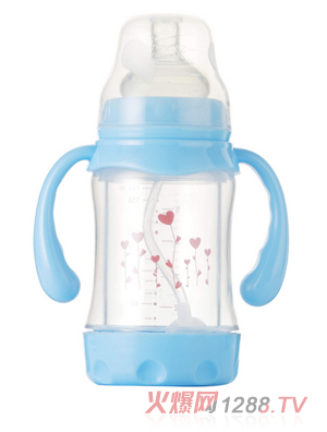 孩儿宝宽口防爆玻璃奶瓶160ml